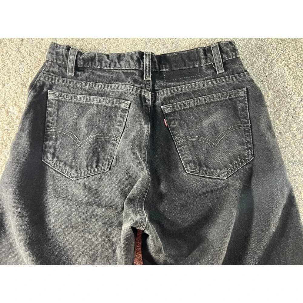 Vtg Levis Black Jeans -USA 532 Factory Code- High Waist Red Tab - Model Unknown